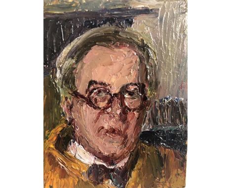 Piero Sansalvadore (1892-1955)Oil on panel Self portrait of the artist4 x 3 in. ( 10.1 x 7.6 cm) 