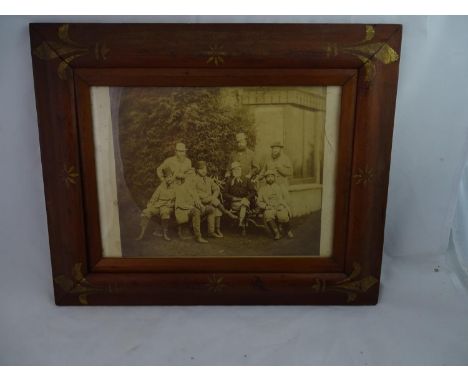 19 thC Royal Sepia Photograph - a rare photograph of ? Bertie? Prince of Wales with other seated gentlemen outside on a rusti