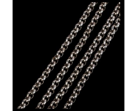 A late 20th century silver belcher link chain necklace, Sheffield 1979, 60cm, 41.4gNo damage or repair, only light surface we