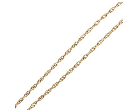 A 9ct gold Prince of Wales link chain necklace, 50cm, 5.1gNo damage or repair, no broken links, clasp working, engraved 9ct 
