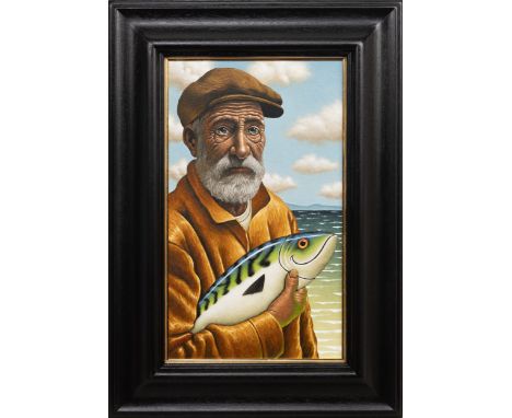 oil on canvas, signed, titled verso framed image size 50cm x 30cm, overall size 68cm x 48cm Note: In 1996, after 17 years as 