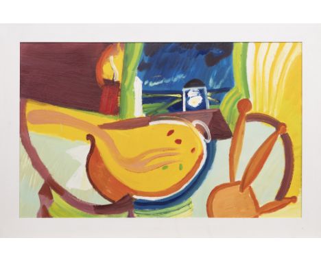 oil on board, titled label verso framed Handwritten label verso image size 62cm x 97cm, overall size 74cm x 110cm Handwritten