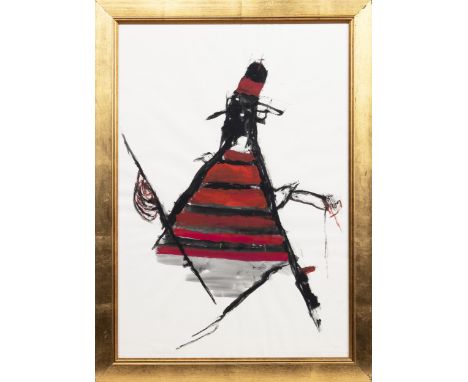 mixed media on paper framed and under glass image size 67cm x 47cm, overall size 76cm x 55cm Provenance: Collection of Matild