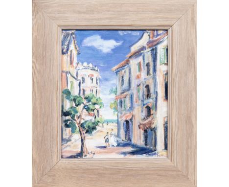 oil on board, signed framed and under glass image size 29cm x 24cm, overall size 42cm x 38cm Note: Caroline was born in Londo