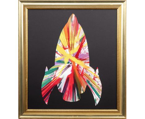 unique acrylic on card, signed, stamped and embossed verso mounted, framed and under glass image size 75cm x 68cm, overall si