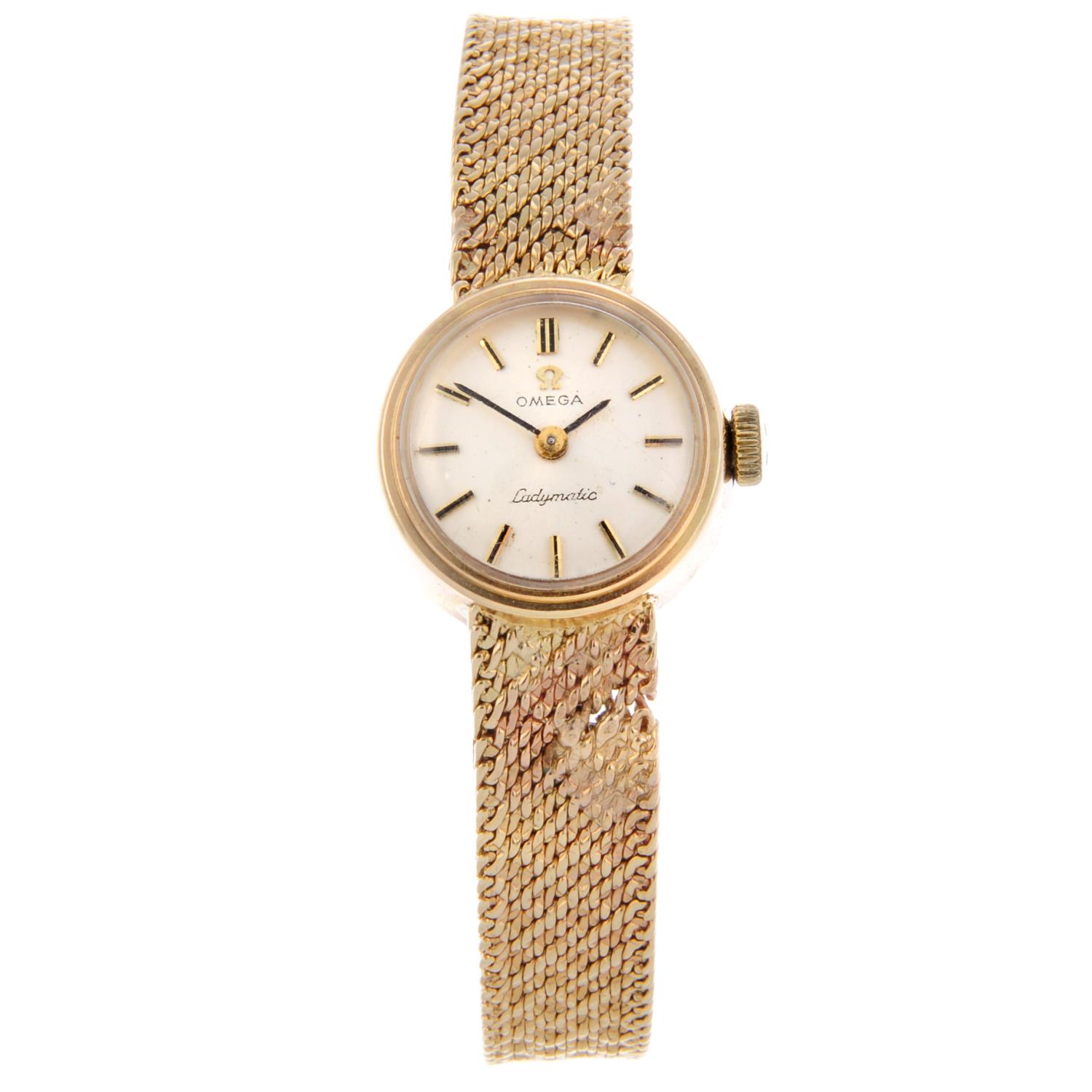 OMEGA - a lady's Ladymatic bracelet watch. 9ct yellow gold case ...