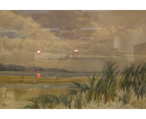 K A PARKS "On the Cornish Coast", watercolour, signed lower right, with paper label verso