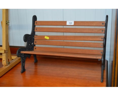 A miniature garden bench