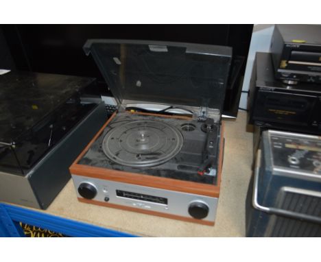 A stereo integrated turntable amplifier 