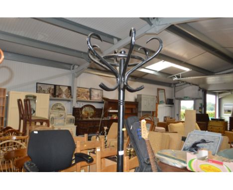 A bentwood hat and coat stand 
