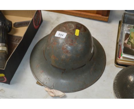 A British tin helmet
