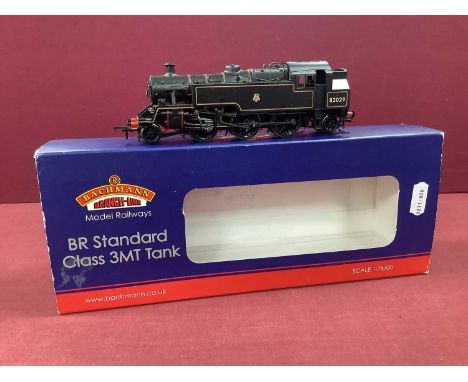 A Bachmann 'OO' Gauge/4mm Ref No 31-975 Boxed BR Standard 3MT Tank Steam Locomotive, BR black R/No 82029, good untested condi