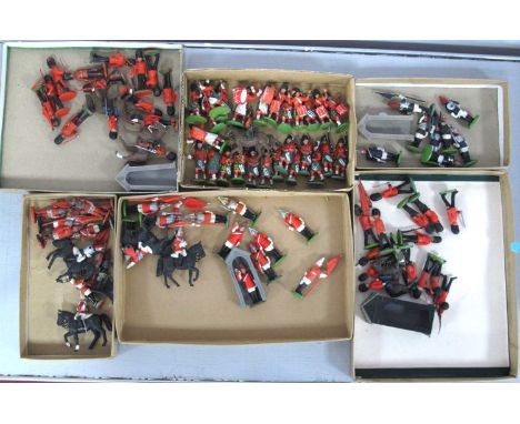 A Collection of Circa 1960's Plastic Model Military Figures Predominantly by Britains to include Lifeguards, Horseguards, Tro