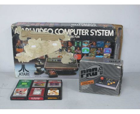 Retro Gaming Technology, Atari CX-2600 AP gaming console (untested for working order - spares of repair), controllers, box ou