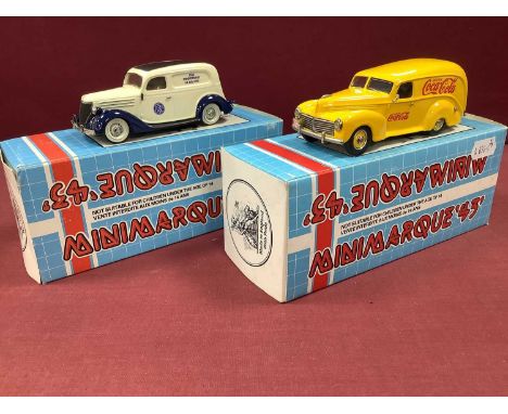 Two Mini Marque 1:43rd Scale White Metal Model Vehicles. Hudson Sedan Delivery 1941 (minor chipping to paintwork noted), Ford