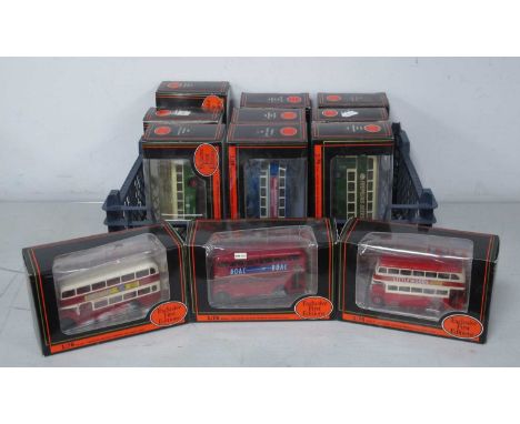 Twelve 1:76th Scale Diecast Model Buses by EFE to include #14007 Bristol Lodekka 'Thames Valley', #16117 Leyland PD2 'Halifax
