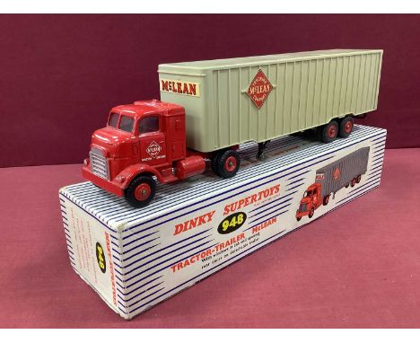 Dinky Super Toys No 948 Tractor-Trailer McLean, overall good/good plus, some chipping to raised edges, trailer undamaged with