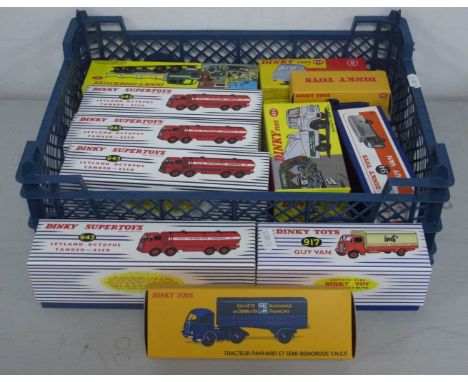 Twelve Atlas Editions Modern 'Re-Issue' Diecast Model Dinky Toys to include #943 Leyland Octopus Tanker - Esso, #434 Bedford 