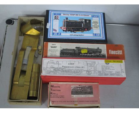 Five Locomotives Boxed Kits, comprising, a Firmco all brass class V2 'O' Gauge/7mm 2-6-2 "Green Arrow"; a Wills Finecast 'OO'