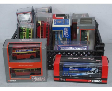 Twelve 1:76th Scale Diecast Model Buses by Corgi 'The Original Omnibus Company' to include #97055 Bristol L6B/Bristol K6A - T