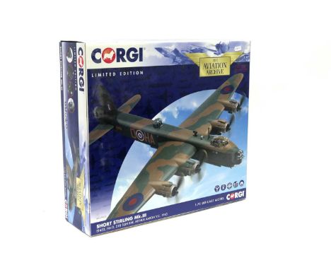 Corgi 'The Aviation Archive' 1:72nd Scale Diecast Model #AA39503 Short Stirling Mk. III, EF 452, HA-O, 218 SQN RAF, Arthur Aa