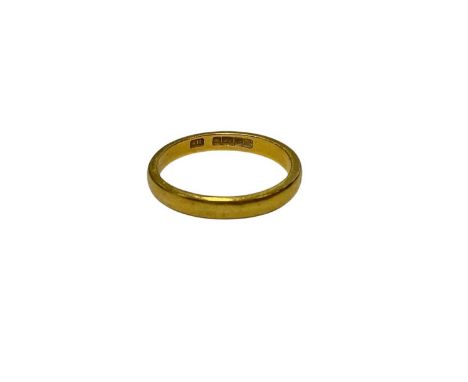 22ct gold wedding ring, size S (Birmingham 1926)Weight 5.4 grams