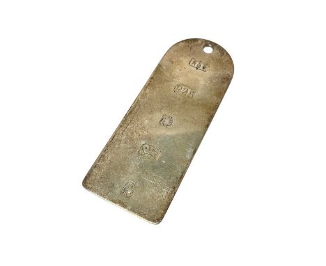 Contemporary silver bookmark, (Sheffield, no date letter), maker R&amp;D, 22.8 grams, 8cm in length.