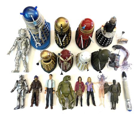 A quantity of modern Dr Who collectible figurines to include, predominantly by Worldwide Limited: - Various Daleks  - Davros 