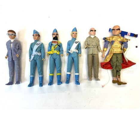 A collection of talking Thunderbirds dolls / figures. To include: - Brains (TBF04) - Alan Tracey - Scott Tracey - Virgil Trac