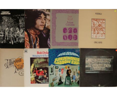 FOLK LPS. Top box of approx 73 Folk/Blues LPs to include: Fairport Convention - What We Did On Our Holiday (ILPS 9092, 1st, V