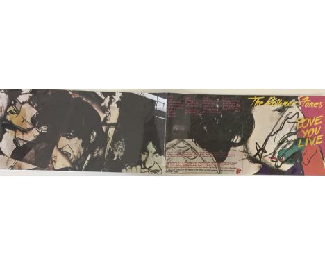 ROLLING STONES LOVE YOU LIVE WARHOL SIGNED. A mock up/proof sleeve for the CD version of the Rolling Stones - Love You Live s