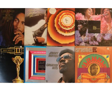 SOUL/FUNK 7"/LP. A collection of approximately 34 LPs and 35 7" with artists/titles to include Bob Marley &amp; The Wailers -