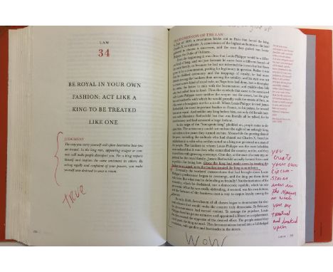 48 LAWS OF POWER ANNOTATED BY MICHAEL JACKSON. A copy of Robert Greene's - The 48 Laws of Power (Viking, 1998) annotated thro