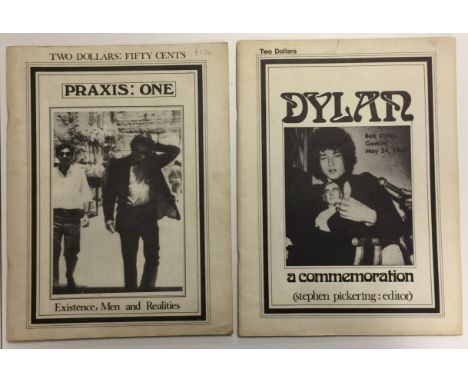 DYLAN FANZINES/PHOTOGRAPHS. To include 2 Bob Dylan fanzines. Dated 1969 'Praxis One: Existence, Men and Realities and 1971 'D