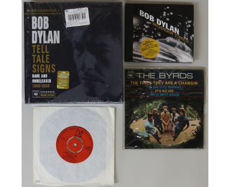 60s ARTISTS CD/7"/EP.. To include 4 items: Bob Dylan: 'Tell Tale Signs' featuring a book displaying single sleeve artwork and