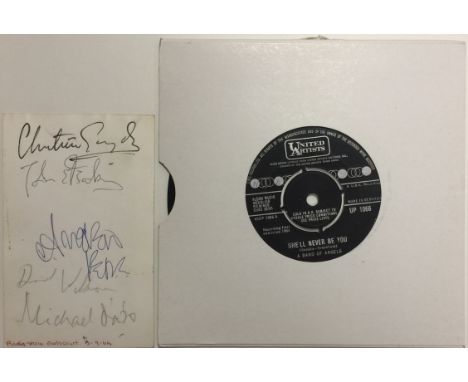 MIKE D'ABO/BAND OF ANGELS SIGNED. To include a promotional Band of Angels postcard signed to verso in various inks by Mike d'
