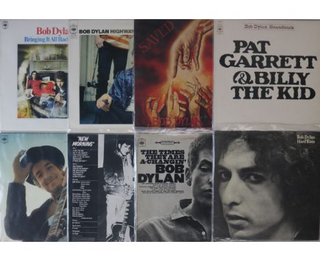 BOB DYLAN LPS. Serious collection of LPs from Bob, nine and a box: Bob Dylan ?– The Best Of The Cutting Edge 1965-1966 (Colum