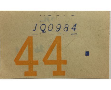 JOY DIVISION 1979 TICKET STUB. An original ticket stub from a January 1979 gig at The Factory, Royce Road with Joy Division, 