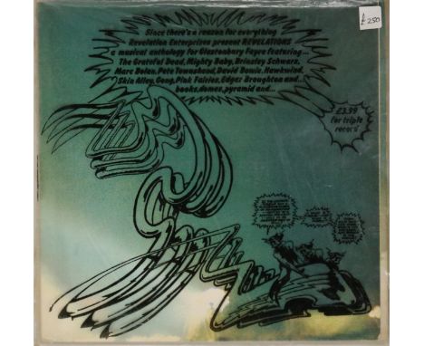 GLASTONBURY FAYRE - THE ELECTRIC SCORE (NEAR COMPLETE ORIGINAL UK 3 X LP COPY). Seldom seen almost complete copy of the 1972 