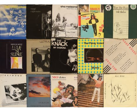 COOL POP 7". A collection of approximately 150 7" with artists/titles to include Talk Talk - Today, RAH Band - Perfumed Garde