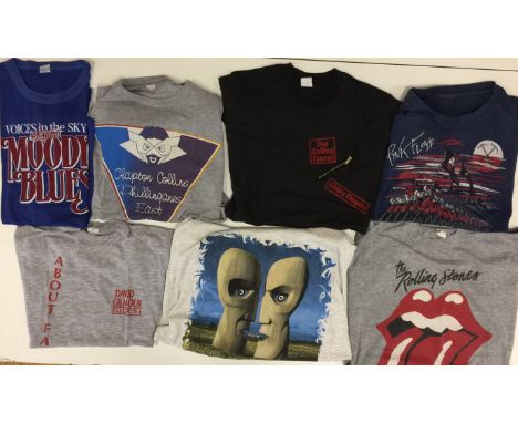 CLASSIC ROCK T-SHIRTS - PINK FLOYD/ROLLING STONES/CLAPTON ETC. 16 assorted band/artist (mostly) t-shirts to include: Roger Wa