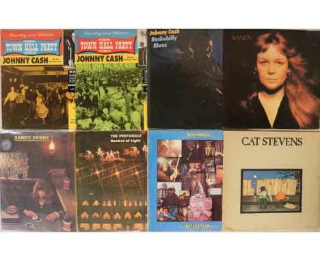 COUNTRY/FOLK ROCK - LPs. Great Collection Of 68 LPs with artists/titles including Johnny Cash and the Tennessee Two - Live At