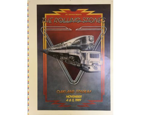 ROLLING STONES OAKLAND POSTER. To include an original Bill Graham Rolling Stones poster promoting two days of shows they did 