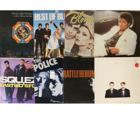 POP LPs. A collection of approximately 100 Lps with artists/titles including: Electric Light Orchestra - A New World Record, 