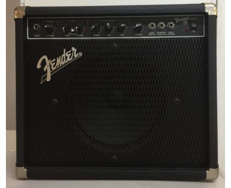 FENDER FRONTMAN 25R. Fender Frontman 25R is a solid state 25 watt amplifier. It has volume, gain, drive, drive volume control