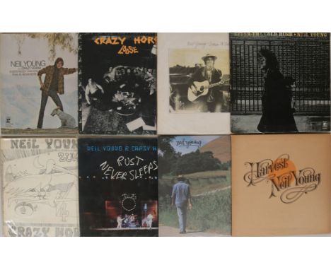 FOLK ROCK - LPs. Not so shaky collection of around 90 x LPs. Artists/titles include Neil Young (x13) inc. Everybody Knows Thi