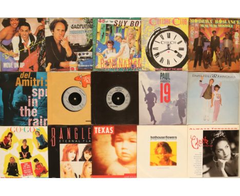 80s POP/ROCK 7". A collection of 250x 7" with artists to include: David Bowie - Let's Dance, Stray Cats - Runaway Boys, Genes