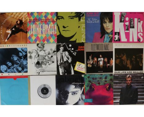 80s POP/ROCK. A collection of 250+ 7" artists/titles to include:Kate Bush - Rubberband Girl, Bob Dylan - Jokerman, K.D. Lang 