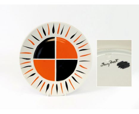TERRY FROST DISH. * A ceramic dish with a design by Sir Terry Frost. Facsimile signature. Impressed 'Haxby Made in England'. 