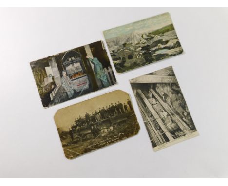 MINING ETC. POSTCARDS. A Hawke real photograph, 1906 postcard of the restarting of Wheal Vor Mine, Helston titled 'The First 